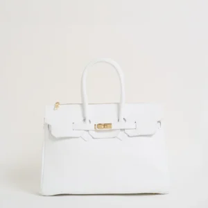 Elizabeth-Tasche aus weißem Togo-Leder